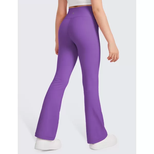 CRZ YOGA Girls Butterluxe Crossover Flare Leggings  Kids High Waist V Cross Bell Bottoms Bootcut Lounge Active Yoga PantsRoyal Lilac