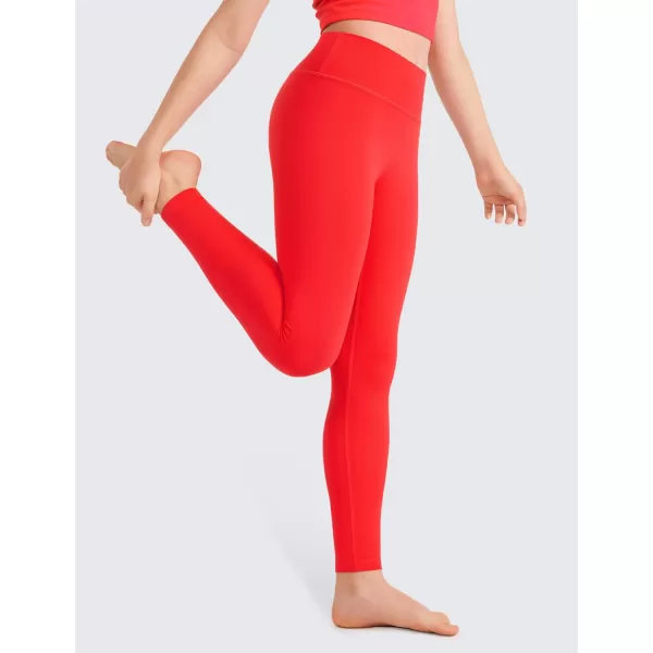 CRZ YOGA Girls Butterluxe Full Length Athletic Leggings  Kids High Waist Lounge Pants Girls Active Dance Running Yoga TightsDark Red