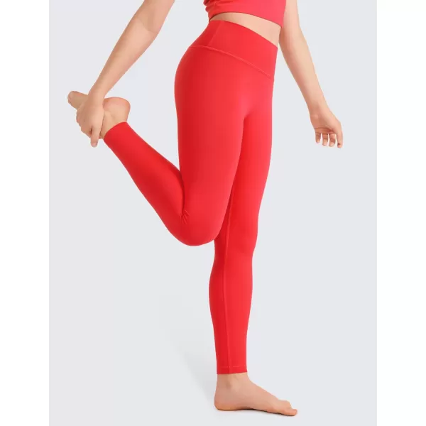 CRZ YOGA Girls Butterluxe Full Length Athletic Leggings  Kids High Waist Lounge Pants Girls Active Dance Running Yoga TightsDeep Red