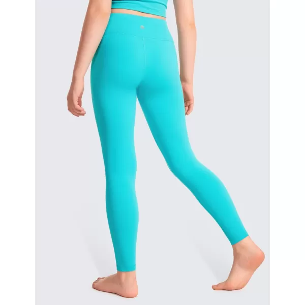 CRZ YOGA Girls Butterluxe Full Length Athletic Leggings  Kids High Waist Lounge Pants Girls Active Dance Running Yoga TightsNeon Spectral Blue