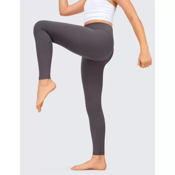 CRZ YOGA Girls Butterluxe Full Length Athletic Leggings  Kids High Waist Lounge Pants Girls Active Dance Running Yoga TightsTornado Grey