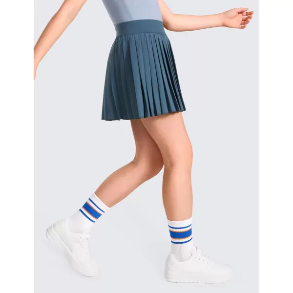 CRZ YOGA Girls Pleated Skirt with Shorts Tennis Athletic School Kids Teen Skorts with PocketsStelindigo