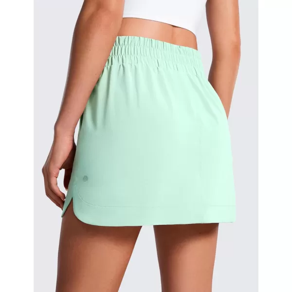 CRZ YOGA High Waisted Golf Skirts for Women A Line Tennis Athletic Casual Skort Skirt with Shorts PocketsMint Moment