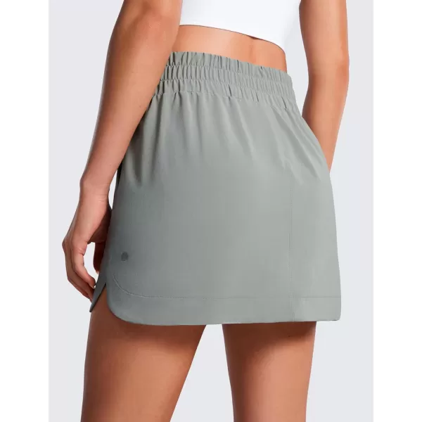 CRZ YOGA High Waisted Golf Skirts for Women A Line Tennis Athletic Casual Skort Skirt with Shorts PocketsSterling