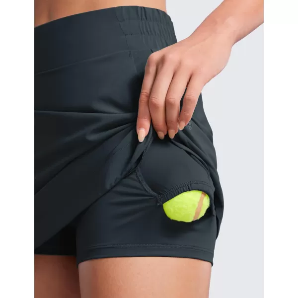 CRZ YOGA High Waisted Golf Skirts for Women A Line Tennis Athletic Casual Skort Skirt with Shorts PocketsTrue Navy