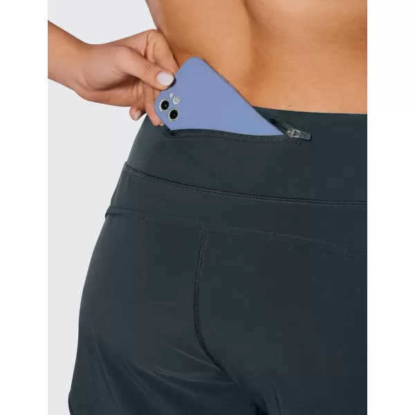 CRZ YOGA High Waisted Running Shorts for Women  254 Liner Gym Athletic Workout Shorts with Pockets Soft LightweightMelanite