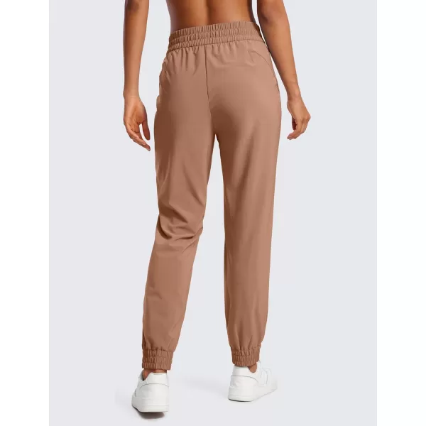 CRZ YOGA Lightweight Joggers for Women Workout Athletic Casual Lounge Travel Pants with Pockets SummerMocha Mousse