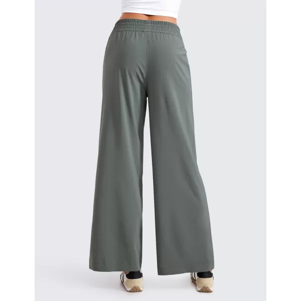 CRZ YOGA Lightweight Wide Leg Pants for Women 30 High Waisted Casual Lounge Travel Work Pants with Pockets Loose FitGrey Sage