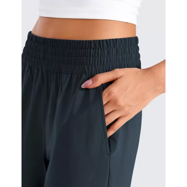CRZ YOGA Lightweight Wide Leg Pants for Women 30 High Waisted Casual Lounge Travel Work Pants with Pockets Loose FitTrue Navy