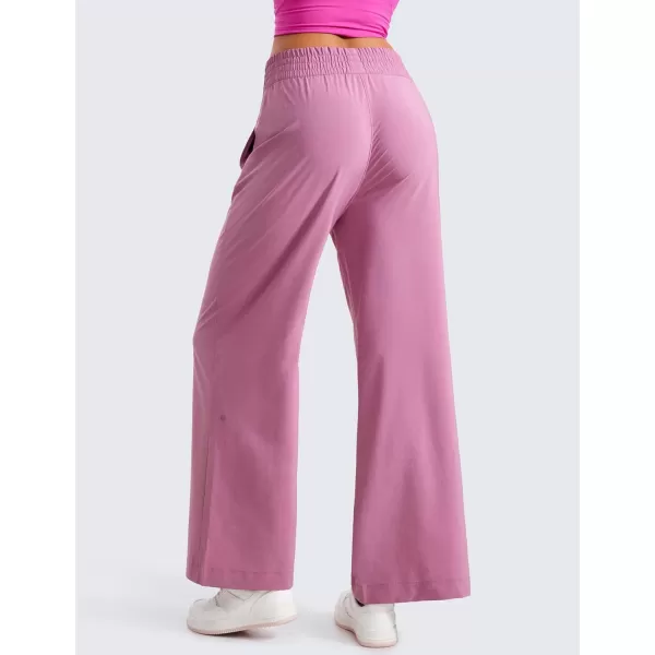 CRZ YOGA Lightweight Wide Leg Pants for Women 30 High Waisted Casual Lounge Travel Work Pants with Pockets Loose FitVelvet Dust