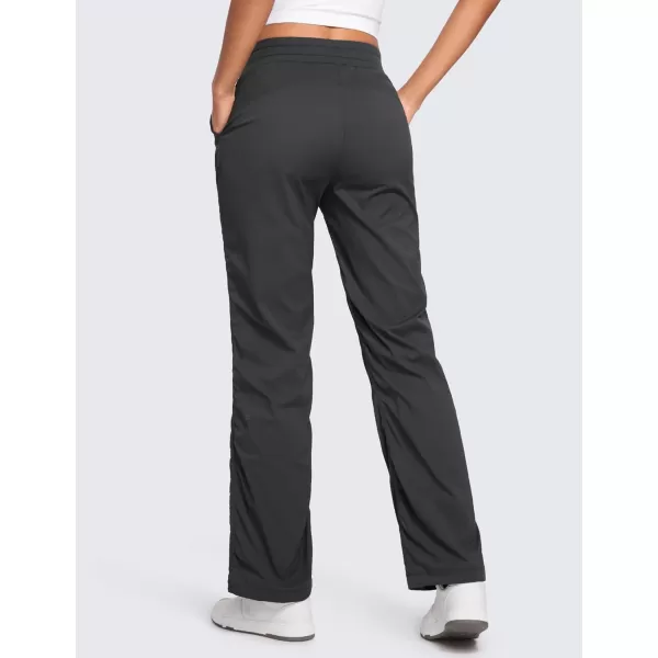 CRZ YOGA Lightweight Workout Pants for Women Straight Leg Casual Work Gym Athletic Pants with PocketsInk Gray