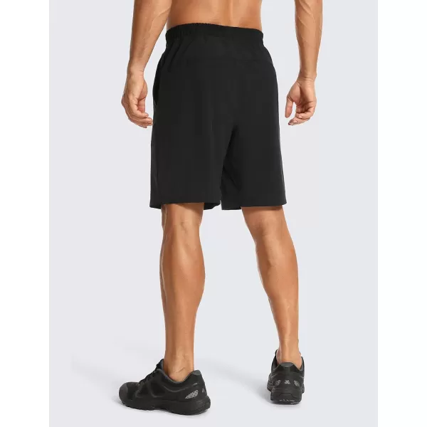 CRZ YOGA Mens 2 in 1 Running Shorts with Liner  5 7 9 Quick Dry Workout Sports Athletic Shorts with PocketsBlack