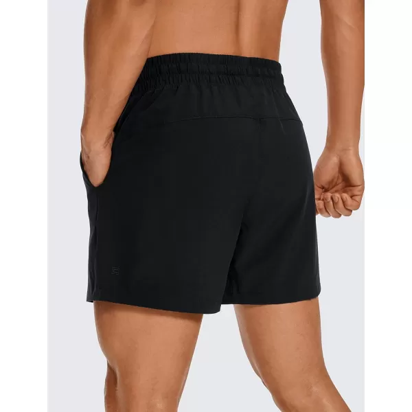 CRZ YOGA Mens 2 in 1 Running Shorts with Liner  5 7 9 Quick Dry Workout Sports Athletic Shorts with PocketsBlack