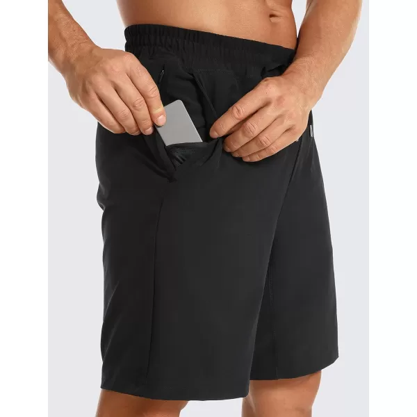 CRZ YOGA Mens 2 in 1 Running Shorts with Liner  5 7 9 Quick Dry Workout Sports Athletic Shorts with PocketsBlack