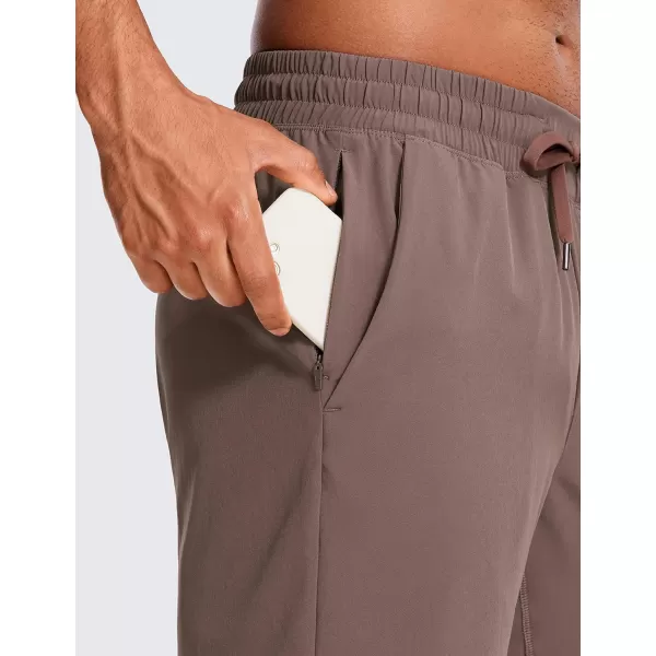 CRZ YOGA Mens 2 in 1 Running Shorts with Liner  5 7 9 Quick Dry Workout Sports Athletic Shorts with PocketsBrown Rock