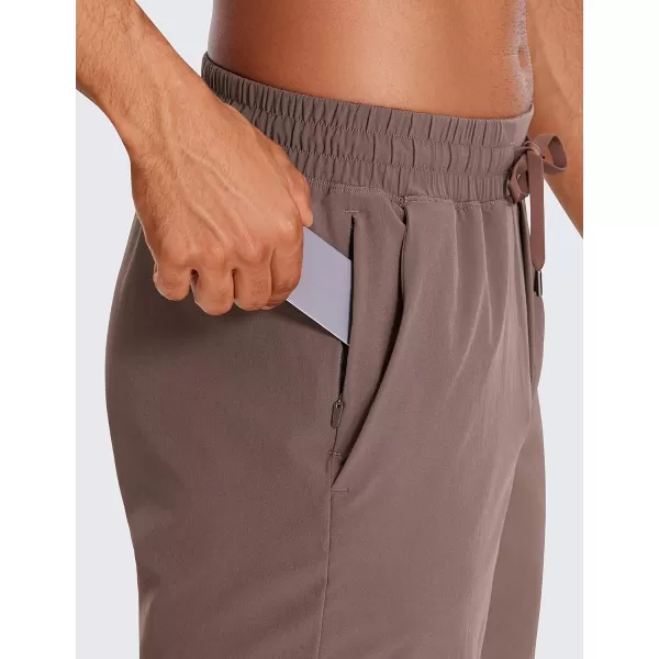 CRZ YOGA Mens 2 in 1 Running Shorts with Liner  5 7 9 Quick Dry Workout Sports Athletic Shorts with PocketsBrown Rock