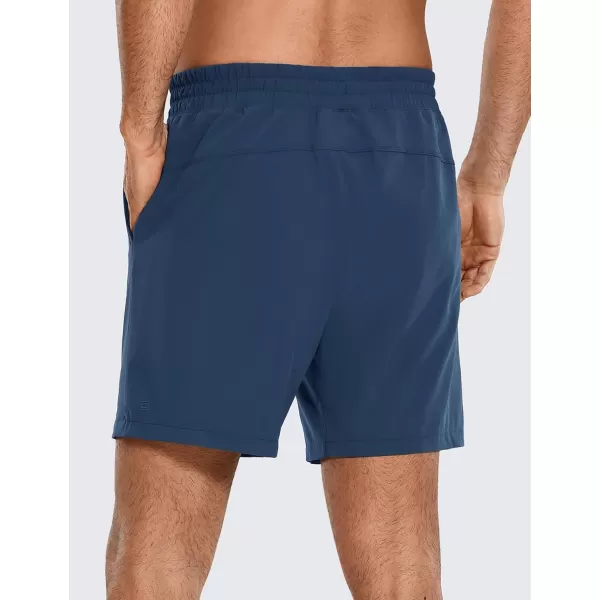 CRZ YOGA Mens 2 in 1 Running Shorts with Liner  5 7 9 Quick Dry Workout Sports Athletic Shorts with PocketsElectric Blue