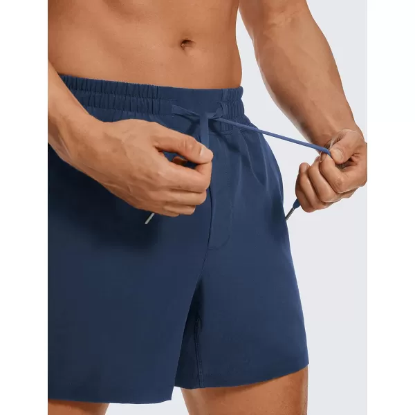 CRZ YOGA Mens 2 in 1 Running Shorts with Liner  5 7 9 Quick Dry Workout Sports Athletic Shorts with PocketsElectric Blue