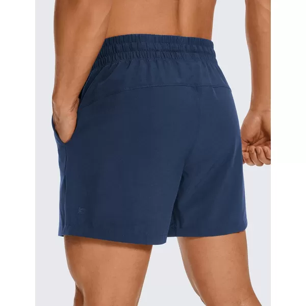 CRZ YOGA Mens 2 in 1 Running Shorts with Liner  5 7 9 Quick Dry Workout Sports Athletic Shorts with PocketsElectric Blue