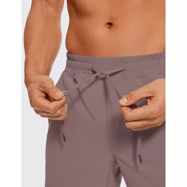 CRZ YOGA Mens 2 in 1 Running Shorts with Liner  5 7 9 Quick Dry Workout Sports Athletic Shorts with PocketsMauve