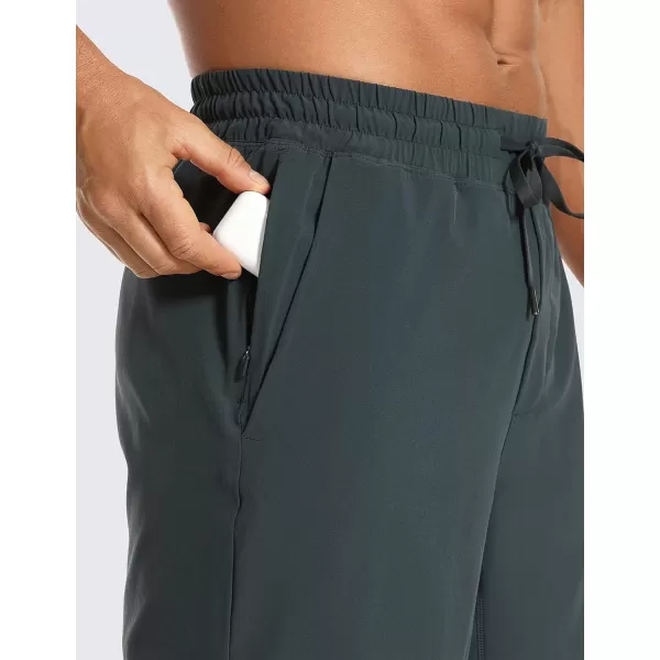 CRZ YOGA Mens 2 in 1 Running Shorts with Liner  5 7 9 Quick Dry Workout Sports Athletic Shorts with PocketsMelanite