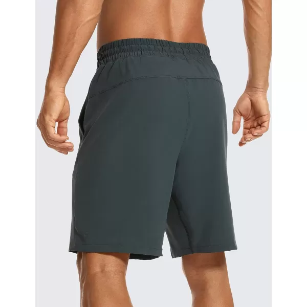 CRZ YOGA Mens 2 in 1 Running Shorts with Liner  5 7 9 Quick Dry Workout Sports Athletic Shorts with PocketsMelanite