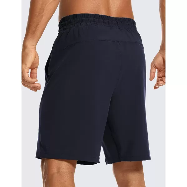 CRZ YOGA Mens 2 in 1 Running Shorts with Liner  5 7 9 Quick Dry Workout Sports Athletic Shorts with PocketsNavy