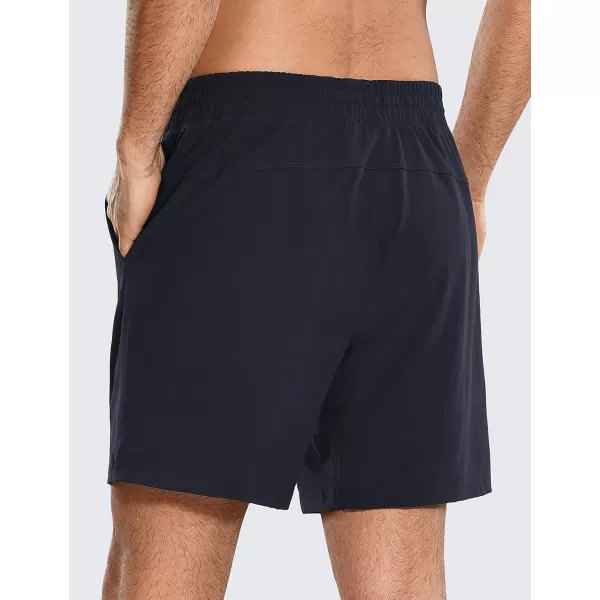 CRZ YOGA Mens 2 in 1 Running Shorts with Liner  5 7 9 Quick Dry Workout Sports Athletic Shorts with PocketsNavy