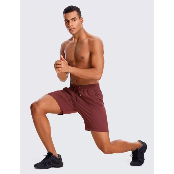 CRZ YOGA Mens 2 in 1 Running Shorts with Liner  5 7 9 Quick Dry Workout Sports Athletic Shorts with PocketsSavannah