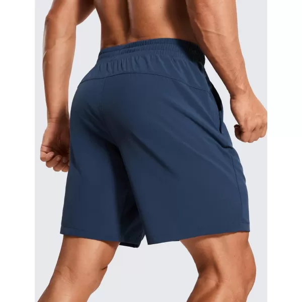 CRZ YOGA Mens 2 in 1 Running Shorts with Liner  7 Quick Dry Workout Sports Athletic Shorts with PocketsElectric Blue