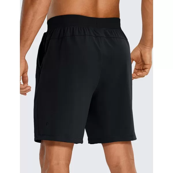 CRZ YOGA Mens FourWay Stretch Workout Shorts  579 Soft Durable Casual Athletic Shorts with Pocket Gym Running HikingBlack