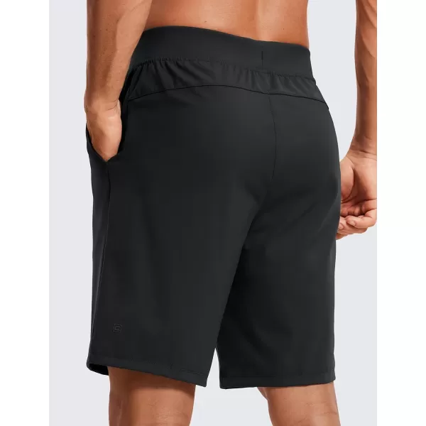 CRZ YOGA Mens FourWay Stretch Workout Shorts  579 Soft Durable Casual Athletic Shorts with Pocket Gym Running HikingBlack