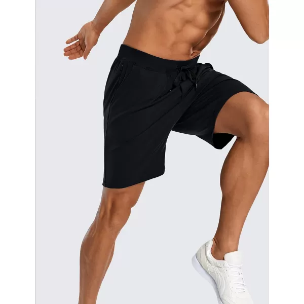 CRZ YOGA Mens FourWay Stretch Workout Shorts  579 Soft Durable Casual Athletic Shorts with Pocket Gym Running HikingBlack