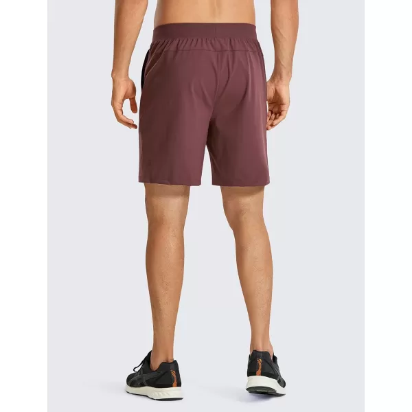 CRZ YOGA Mens FourWay Stretch Workout Shorts  579 Soft Durable Casual Athletic Shorts with Pocket Gym Running HikingDark Red