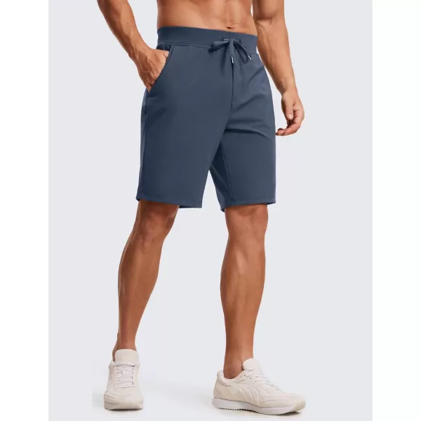 CRZ YOGA Mens FourWay Stretch Workout Shorts  579 Soft Durable Casual Athletic Shorts with Pocket Gym Running HikingElectric Blue