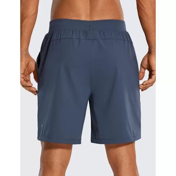 CRZ YOGA Mens FourWay Stretch Workout Shorts  579 Soft Durable Casual Athletic Shorts with Pocket Gym Running HikingElectric Blue