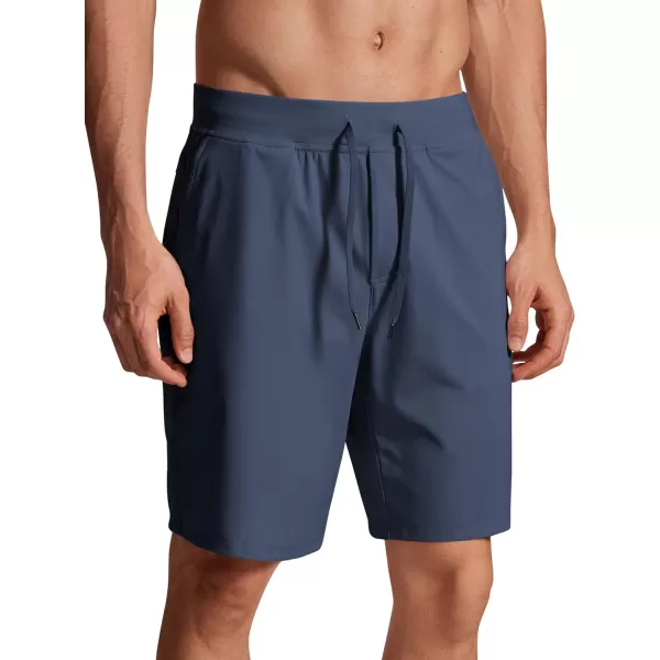 CRZ YOGA Mens FourWay Stretch Workout Shorts  579 Soft Durable Casual Athletic Shorts with Pocket Gym Running HikingElectric Blue