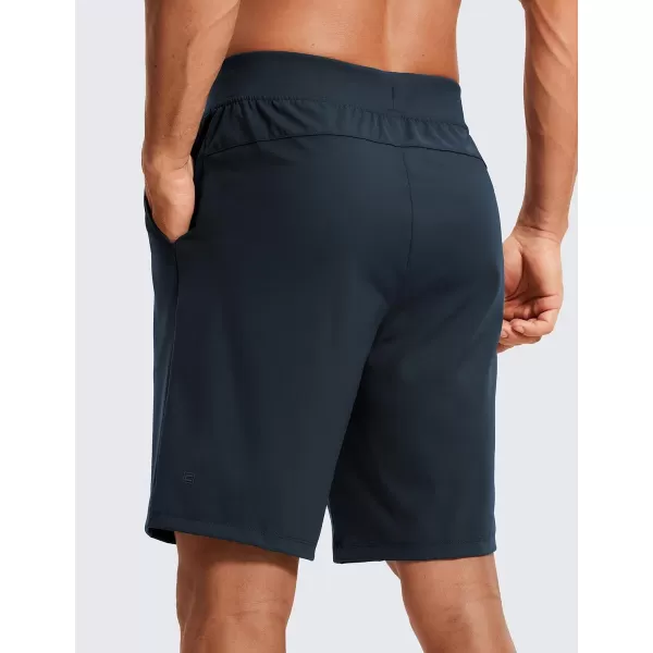 CRZ YOGA Mens FourWay Stretch Workout Shorts  579 Soft Durable Casual Athletic Shorts with Pocket Gym Running HikingTrue Navy