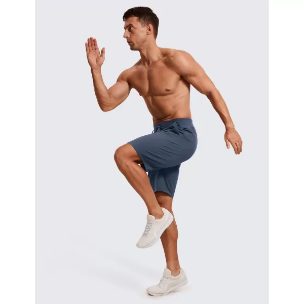 CRZ YOGA Mens FourWay Stretch Workout Shorts  79 Soft Durable Casual Athletic Shorts with Pockets Gym Running HikingElectric Blue