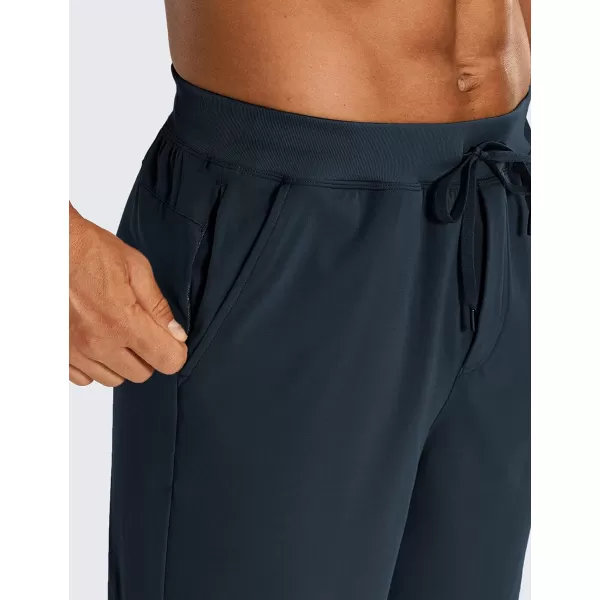 CRZ YOGA Mens FourWay Stretch Workout Shorts  79 Soft Durable Casual Athletic Shorts with Pockets Gym Running HikingTrue Navy