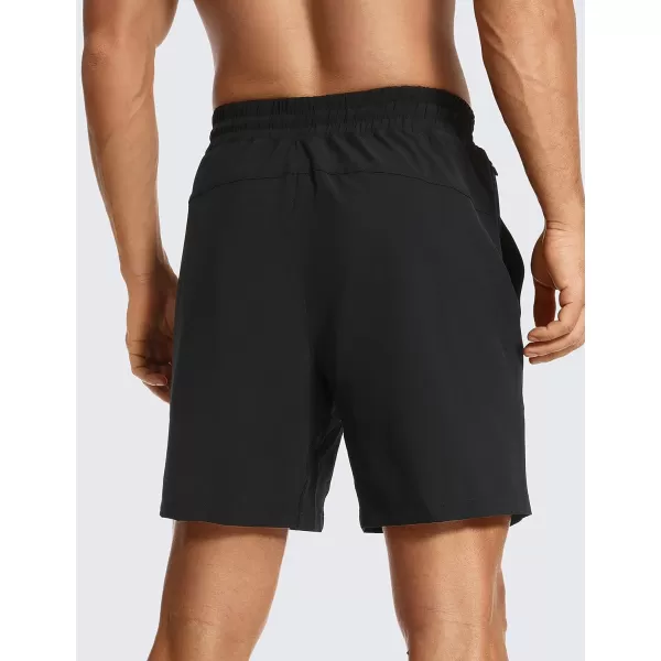 CRZ YOGA Mens Linerless Workout Shorts  5  7 Lightweight Quick Dry Running Sports Athletic Gym Shorts with PocketsBlack