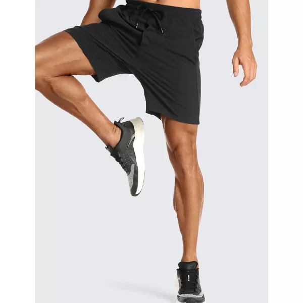 CRZ YOGA Mens Linerless Workout Shorts  5  7 Lightweight Quick Dry Running Sports Athletic Gym Shorts with PocketsBlack