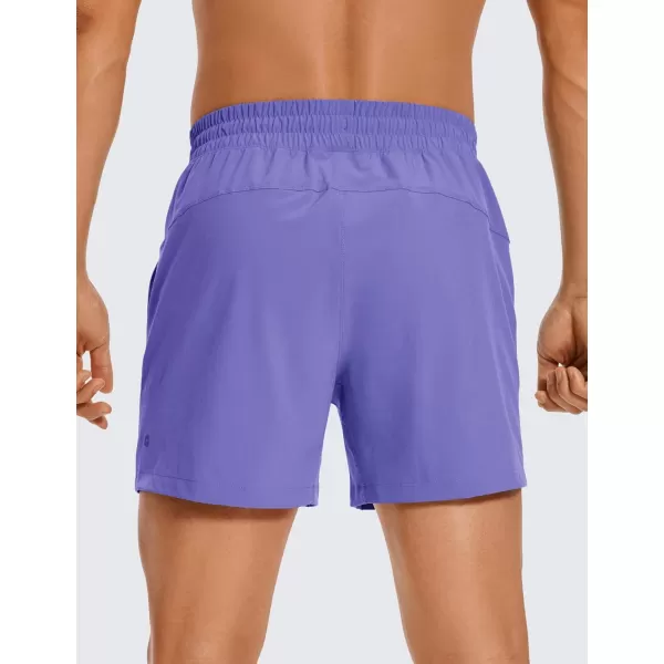 CRZ YOGA Mens Linerless Workout Shorts  5  7 Lightweight Quick Dry Running Sports Athletic Gym Shorts with PocketsDark Lavender Purple