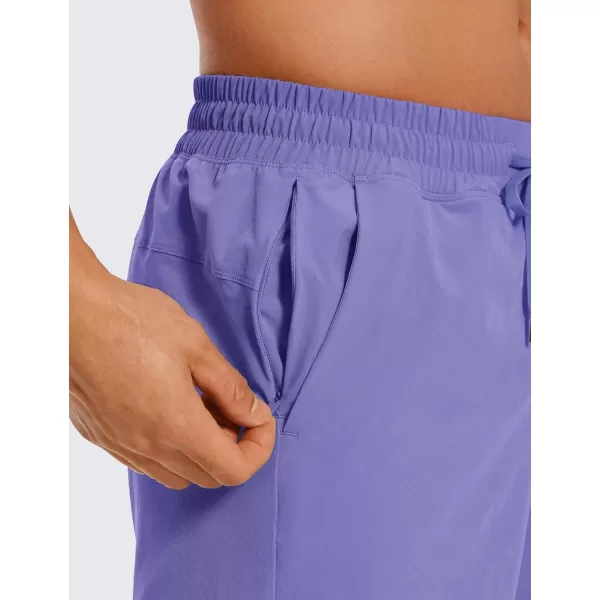 CRZ YOGA Mens Linerless Workout Shorts  5  7 Lightweight Quick Dry Running Sports Athletic Gym Shorts with PocketsDark Lavender Purple