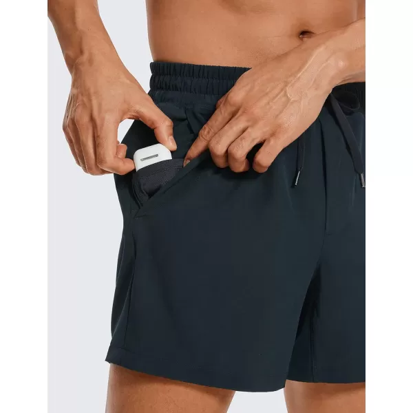 CRZ YOGA Mens Linerless Workout Shorts  5  7 Lightweight Quick Dry Running Sports Athletic Gym Shorts with PocketsTrue Navy