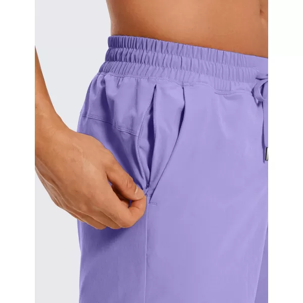 CRZ YOGA Mens Linerless Workout Shorts  5 Lightweight Quick Dry Running Sports Athletic Gym Shorts with PocketsDark Lavender Purple