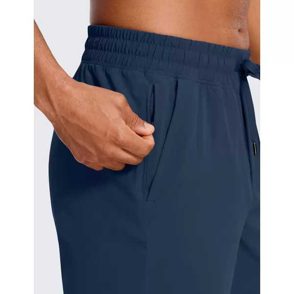 CRZ YOGA Mens Linerless Workout Shorts  7 Quick Dry Running Sports Athletic Gym Shorts with PocketsElectric Blue