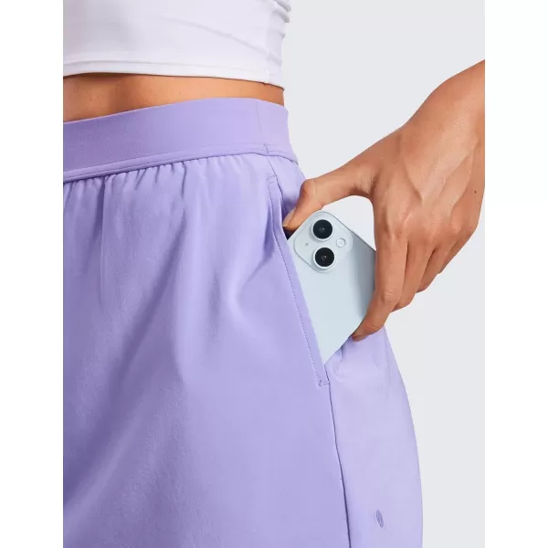 CRZ YOGA Skirt Overlay Shorts for Women High Waisted A Line Casual Golf Athletic Shorts with Pockets Cute Flat Front SkortDark Lavender Purple