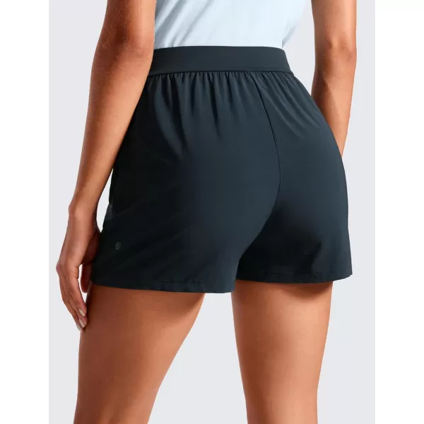 CRZ YOGA Skirt Overlay Shorts for Women High Waisted A Line Casual Golf Athletic Shorts with Pockets Cute Flat Front SkortTrue Navy