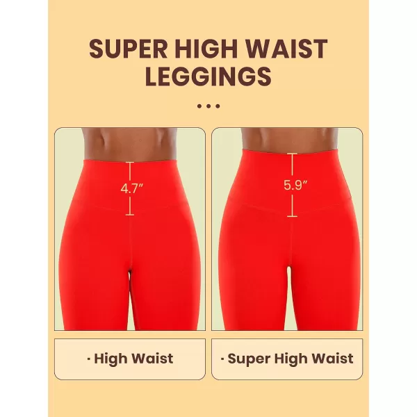 CRZ YOGA Super High Waisted Butterluxe Womens Biker Shorts 6  8  Buttery Soft Workout Yoga Shorts Over BellyDark Red